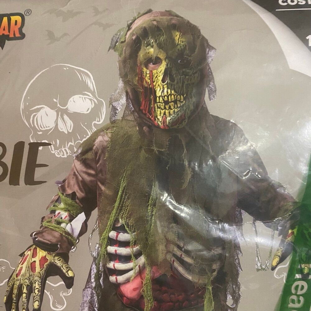 Kids Zombie Costume Cosplay XL 12-14 years with Mask‎ Halloween New